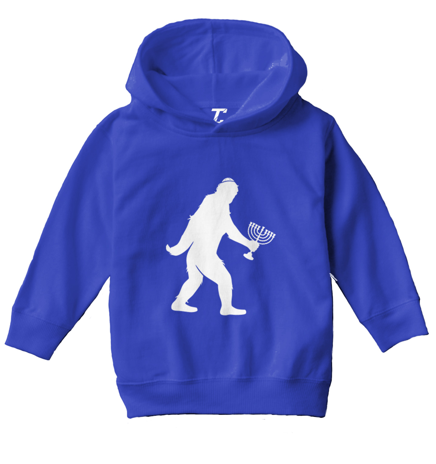 Jewish Bigfoot - Sasquatch Judaism Hanukkah Holiday Toddler/Youth Hoodie - Picture 11 of 12