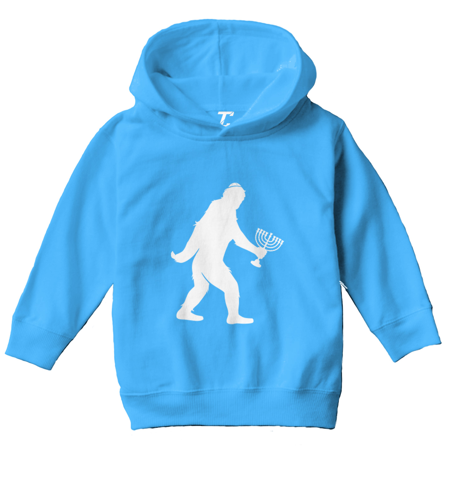 Jewish Bigfoot - Sasquatch Judaism Hanukkah Holiday Toddler/Youth Hoodie - Picture 12 of 12