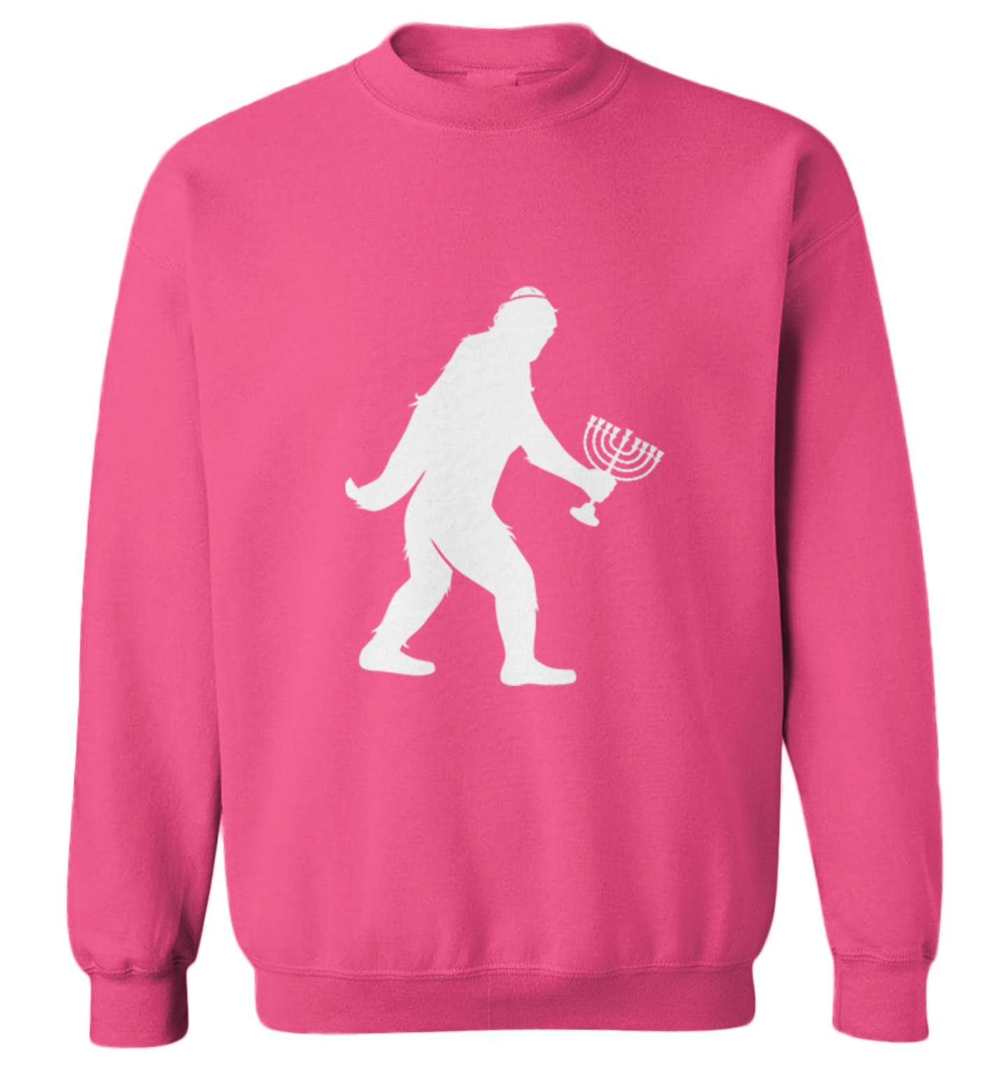 Jewish Bigfoot - Sasquatch Judaism Hanukkah Holiday Toddler Crewneck Sweater - Picture 6 of 8