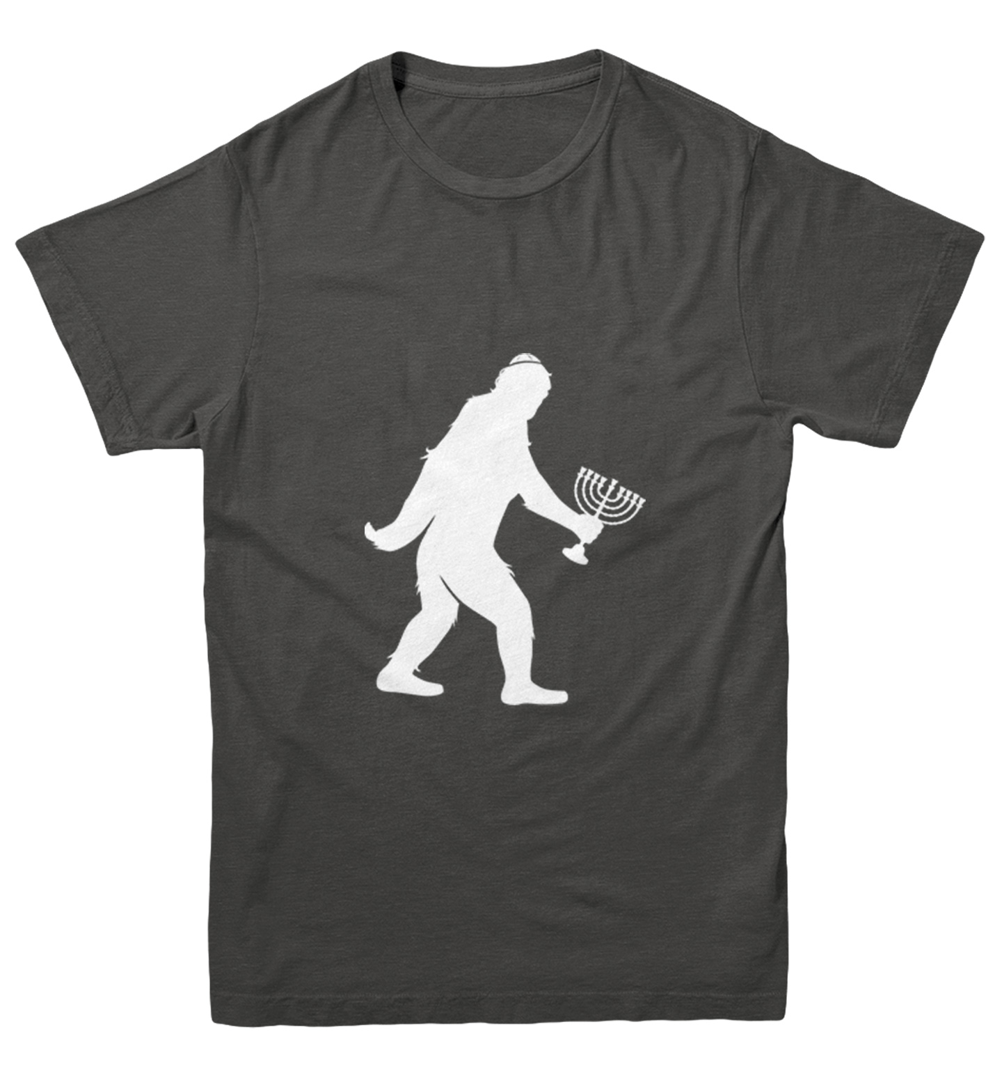 Jewish Bigfoot - Sasquatch Judaism Hanukkah Holiday Youth T-Shirt - Picture 3 of 20