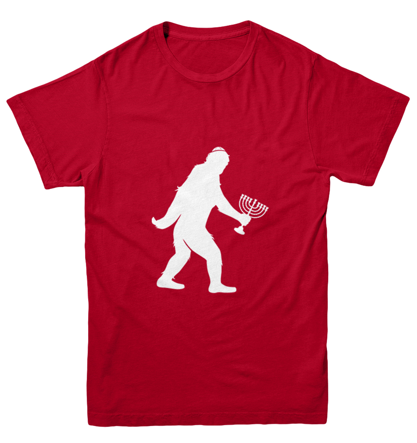 Jewish Bigfoot - Sasquatch Judaism Hanukkah Holiday Youth T-Shirt - Picture 11 of 20