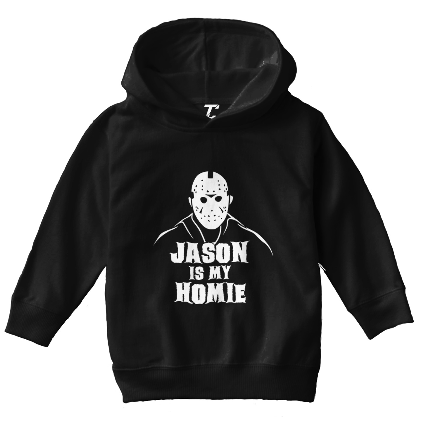 Jason Is My Homie - Halloween Mask Horror Movie Toddler/Youth Hoodie - Picture 2 of 12