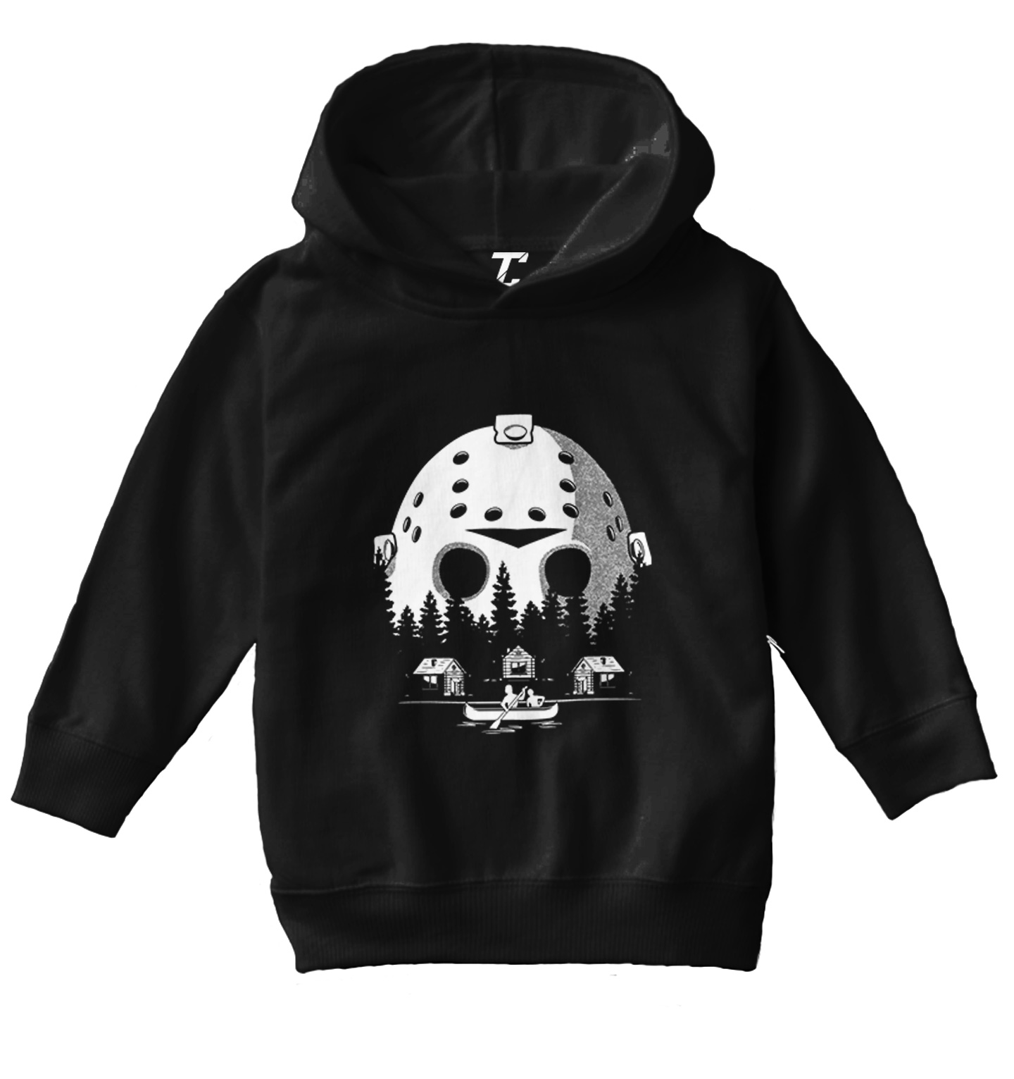 Voorhees Camp Scene Mask - Halloween Horror Movie Toddler/Youth Hoodie - Picture 2 of 12