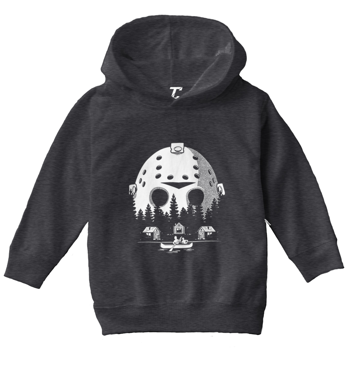 Voorhees Camp Scene Mask - Halloween Horror Movie Toddler/Youth Hoodie - Picture 3 of 12
