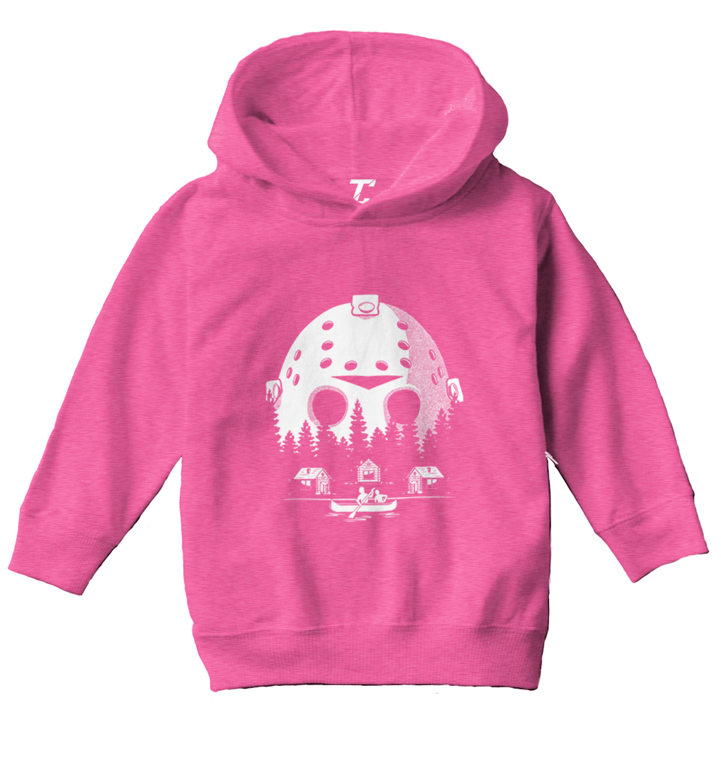 Voorhees Camp Scene Mask - Halloween Horror Movie Toddler/Youth Hoodie - Picture 4 of 12