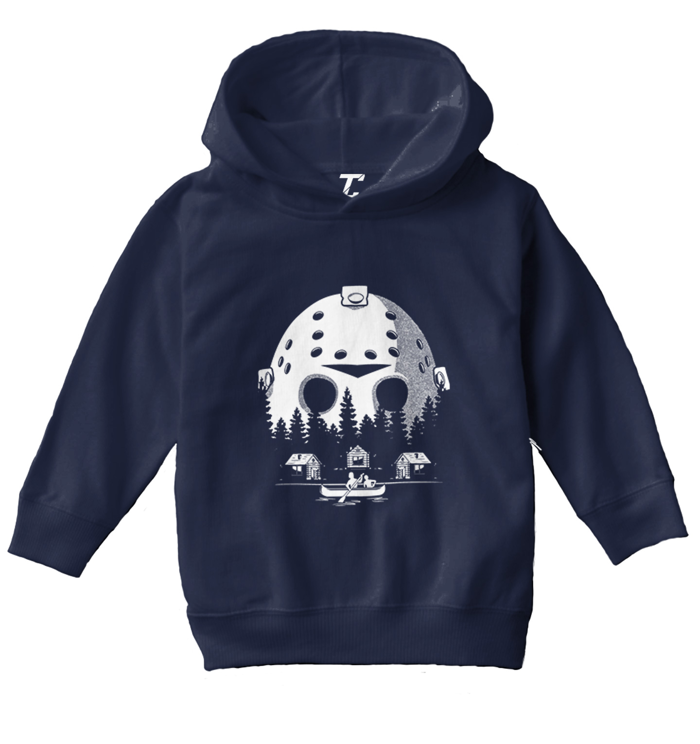 Voorhees Camp Scene Mask - Halloween Horror Movie Toddler/Youth Hoodie - Picture 7 of 12