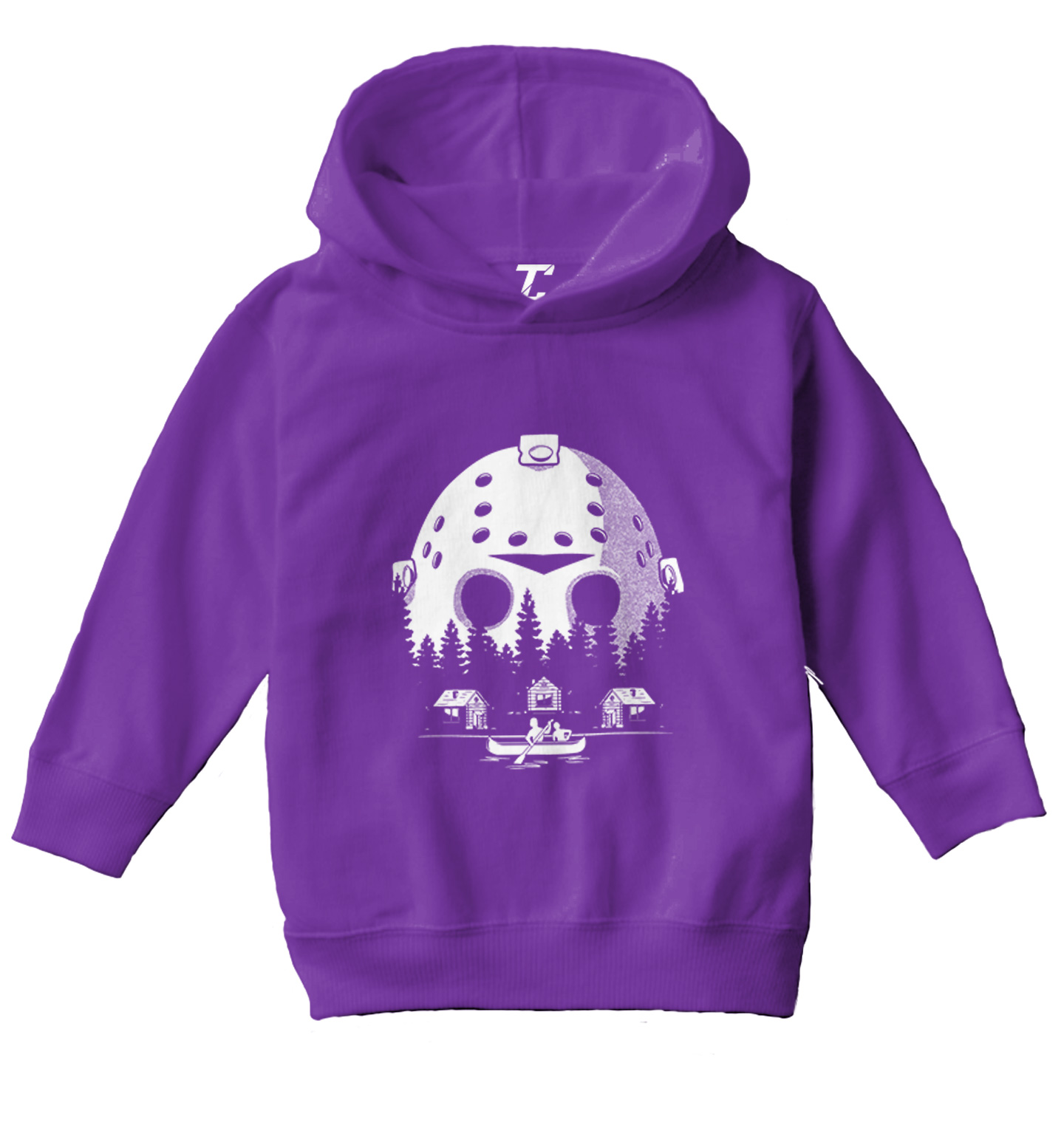 Voorhees Camp Scene Mask - Halloween Horror Movie Toddler/Youth Hoodie - Picture 9 of 12