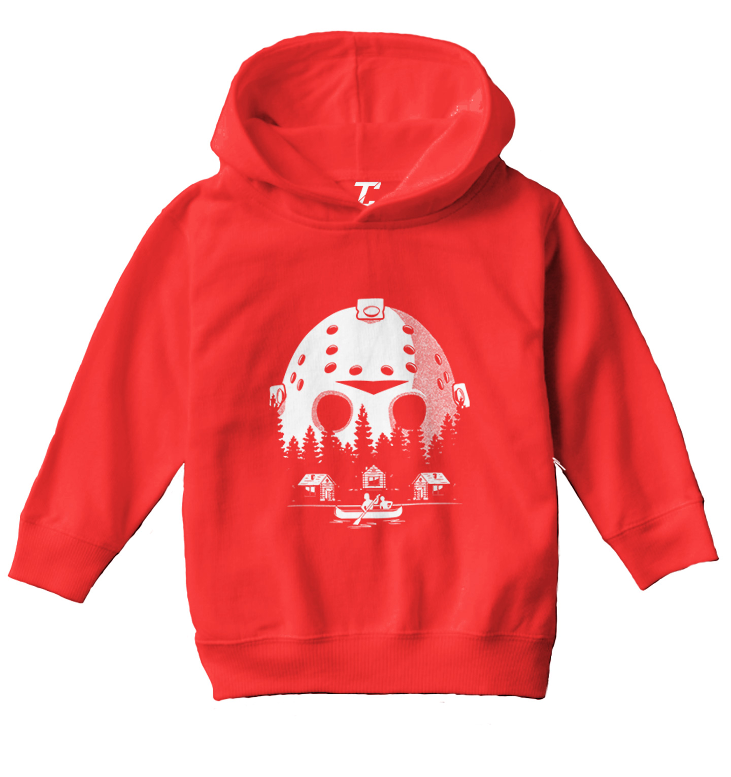 Voorhees Camp Scene Mask - Halloween Horror Movie Toddler/Youth Hoodie - Picture 10 of 12