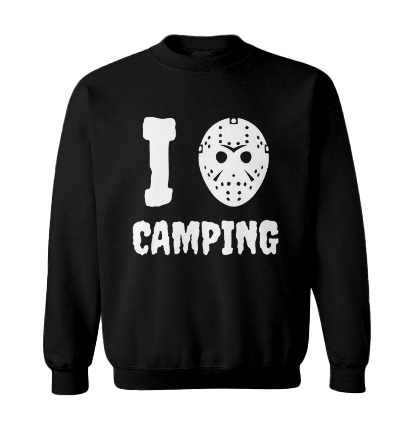 I Love Camping - Voorhees Horror Movie Halloween Mask Toddler Crewneck Sweater - Picture 2 of 8
