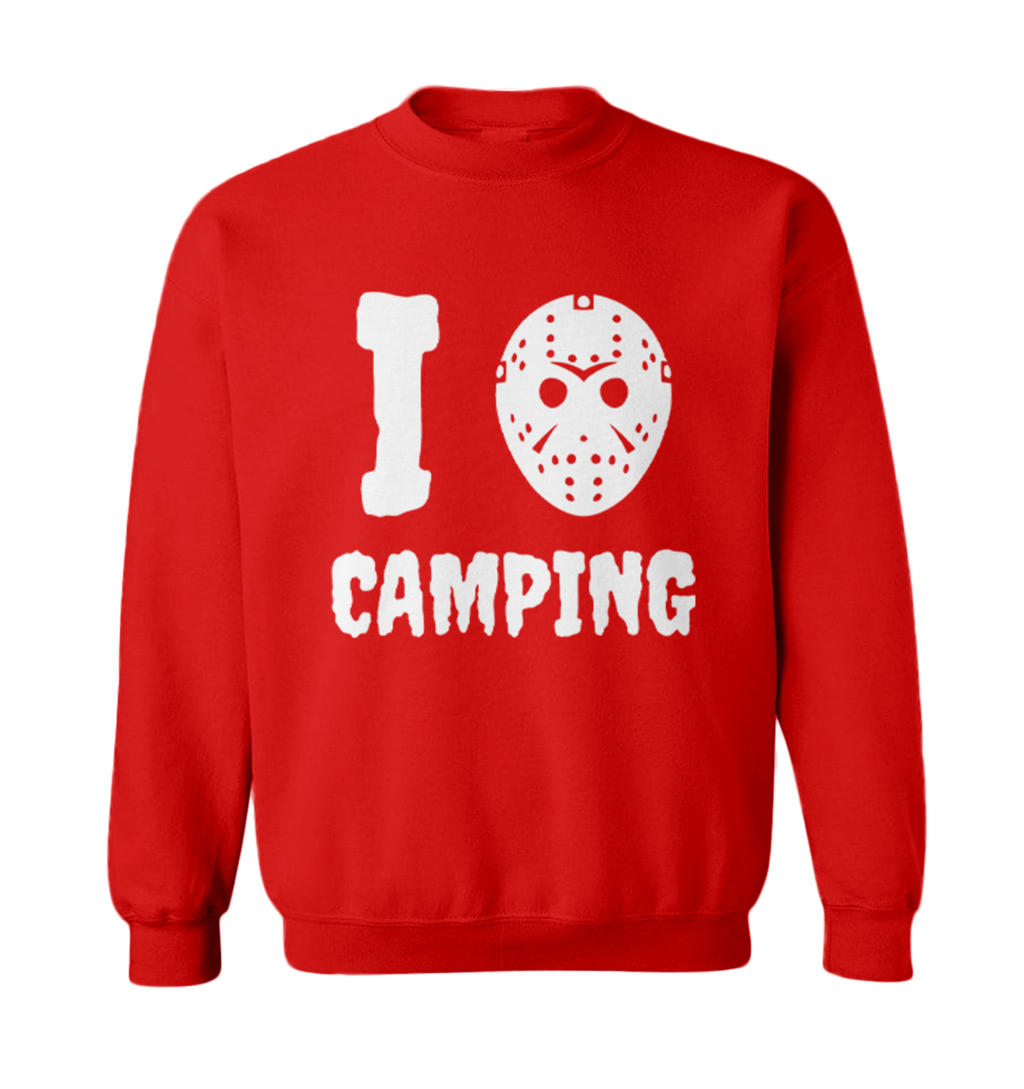 I Love Camping - Voorhees Horror Movie Halloween Mask Toddler Crewneck Sweater - Picture 7 of 8