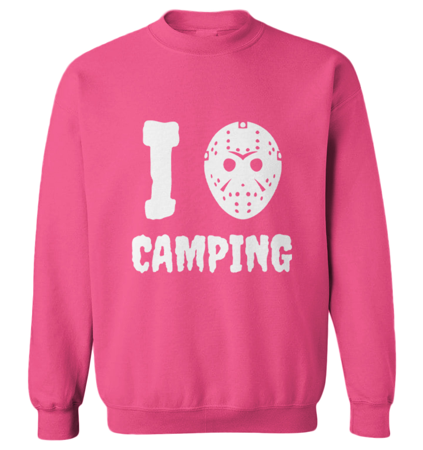 I Love Camping - Voorhees Horror Movie Halloween Mask Toddler Crewneck Sweater - Picture 6 of 8