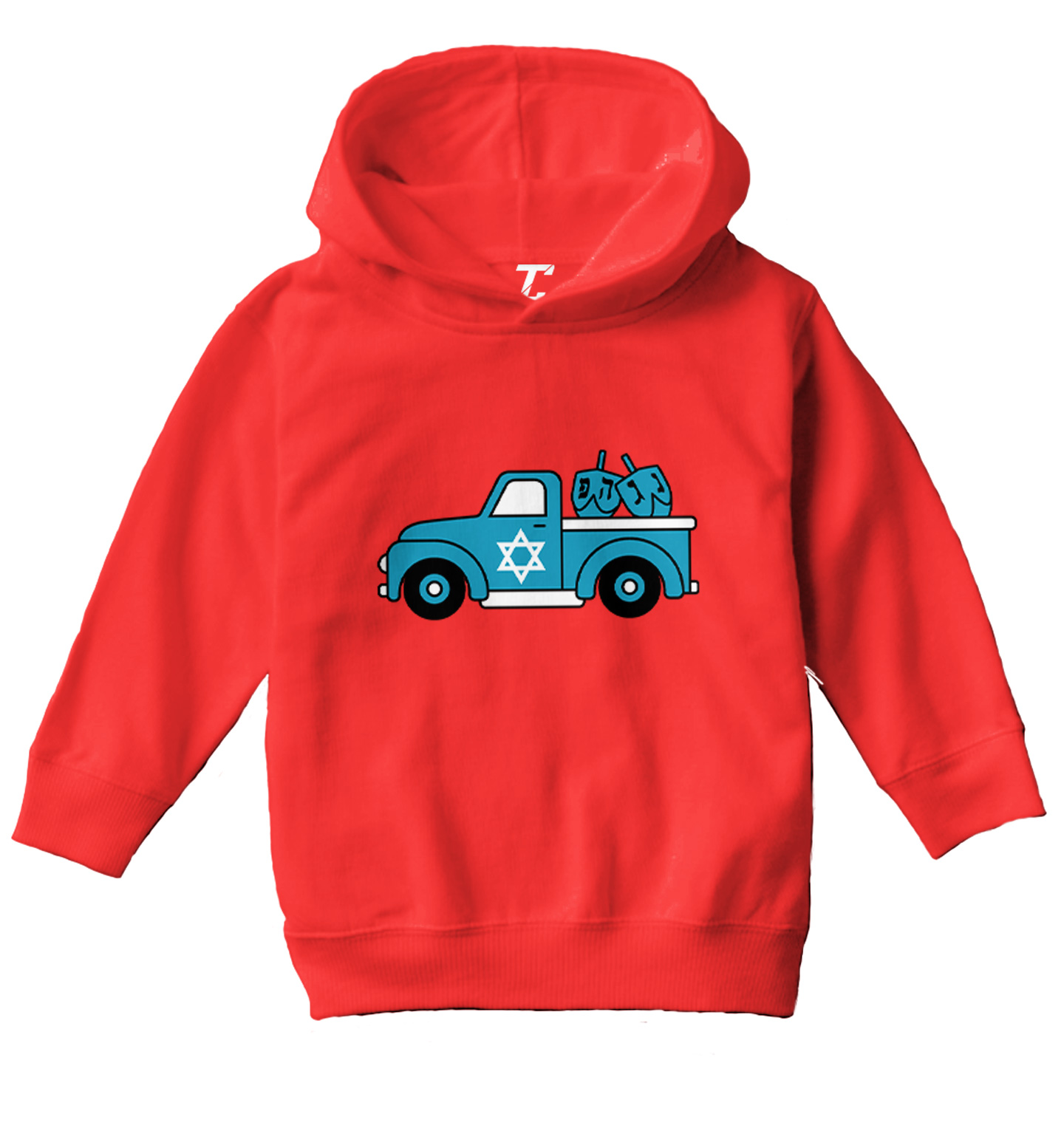 Pickup Truck With Driedels - Hanukkah Star Of David Toddler/Youth Hoodie - Picture 10 of 12