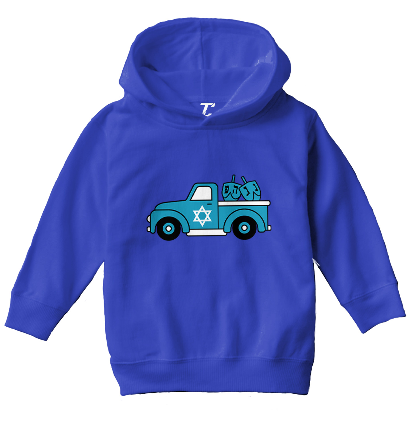 Pickup Truck With Driedels - Hanukkah Star Of David Toddler/Youth Hoodie - Picture 11 of 12