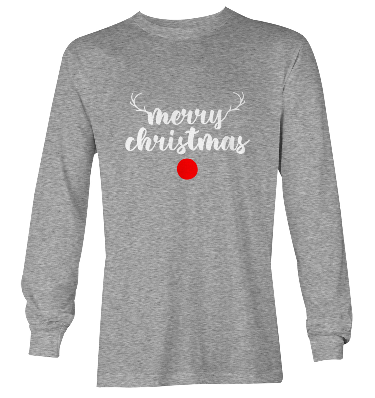 Merry Christmas Rudolph Nose - Xmas Reindeer Holiday Youth T-Shirt - Picture 16 of 20