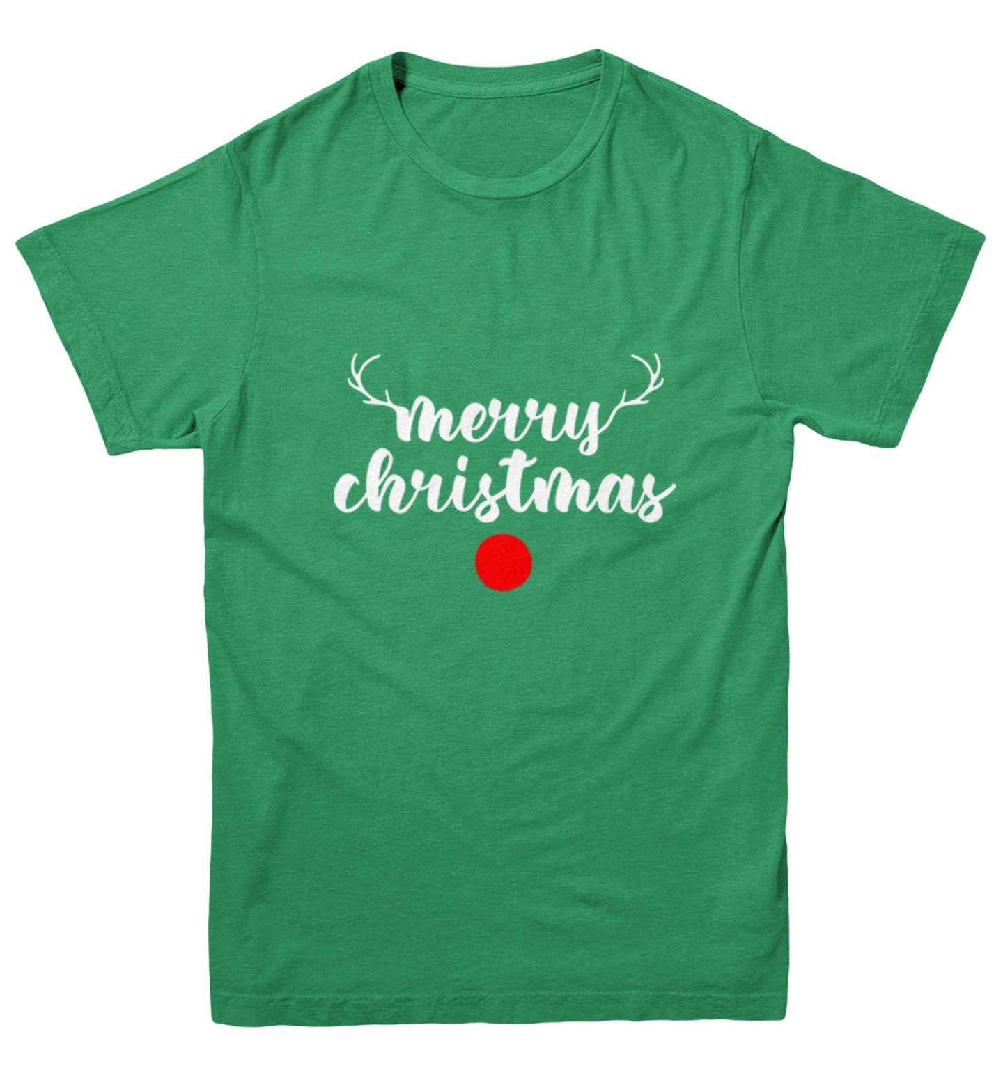 Merry Christmas Rudolph Nose - Xmas Reindeer Holiday Youth T-Shirt - Picture 4 of 20