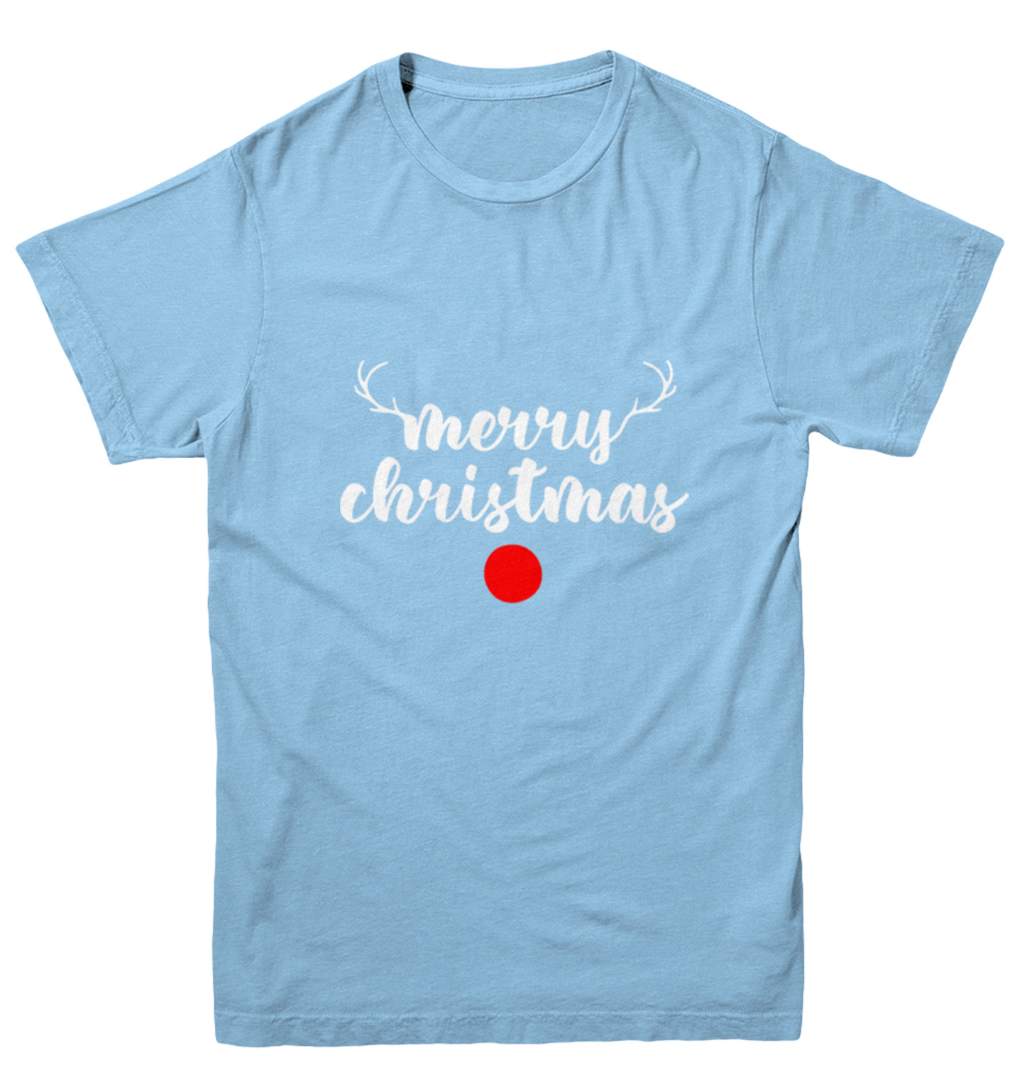 Merry Christmas Rudolph Nose - Xmas Reindeer Holiday Youth T-Shirt - Picture 5 of 20