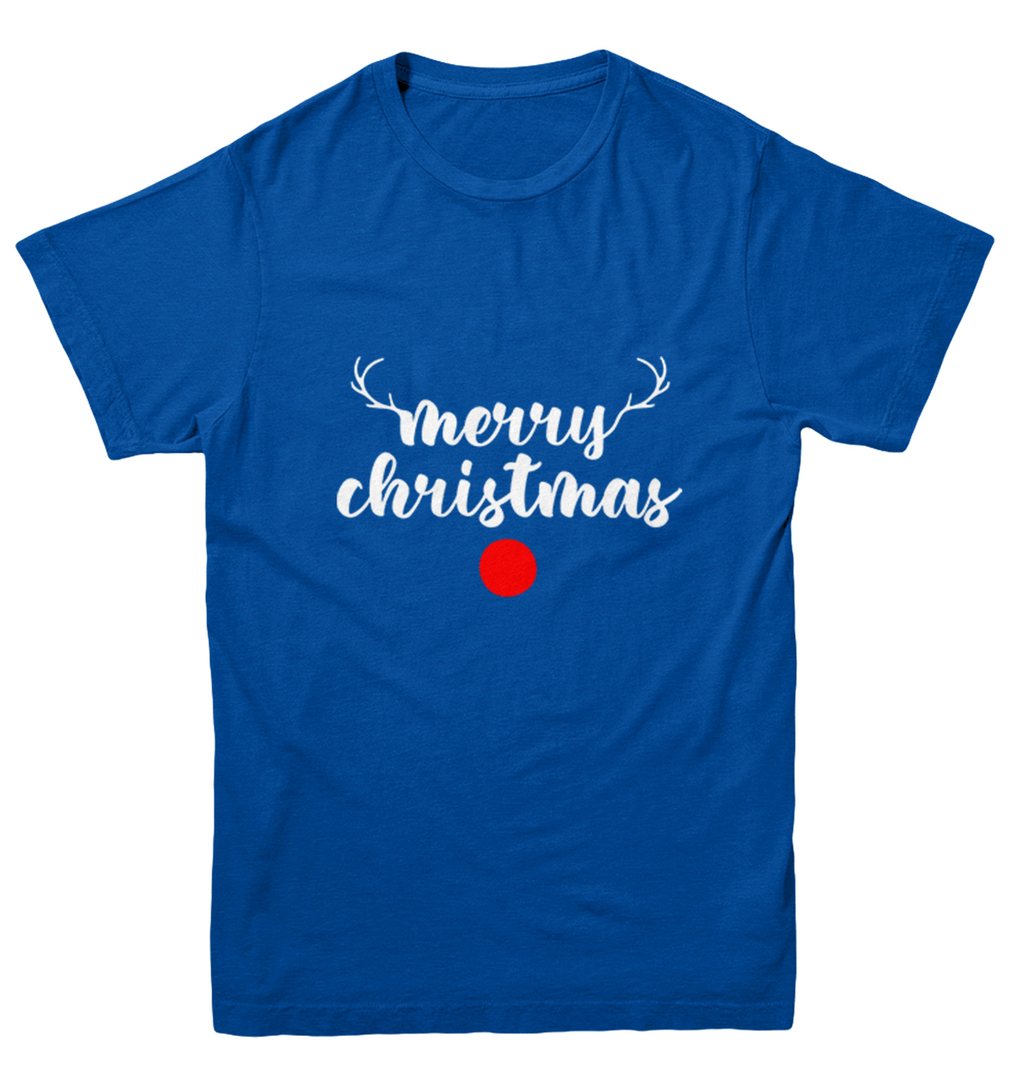 Merry Christmas Rudolph Nose - Xmas Reindeer Holiday Youth T-Shirt - Picture 12 of 20