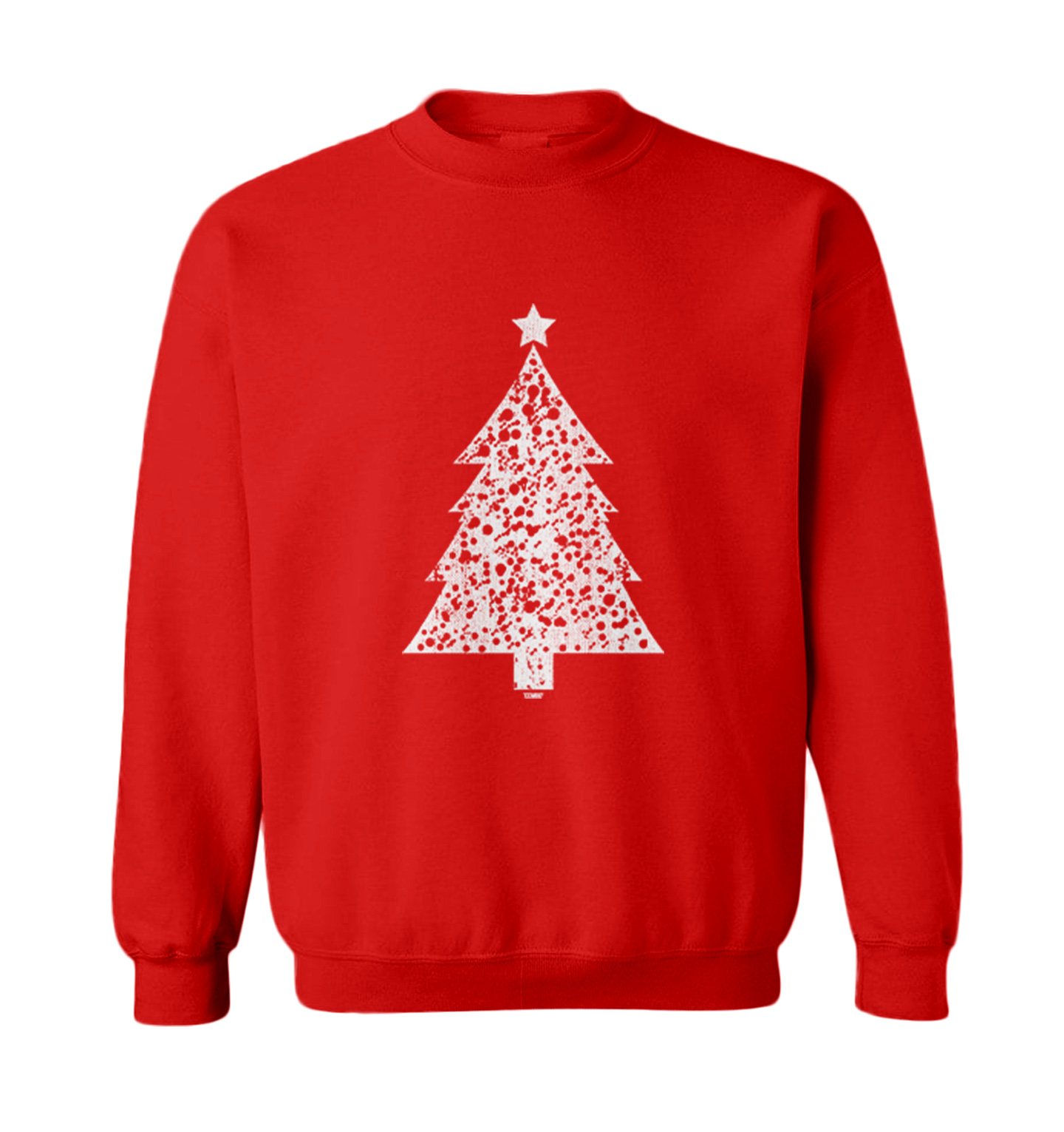 Big White Christmas Tree - Xmas Holiday Ornaments Toddler Crewneck Sweater - Picture 7 of 8