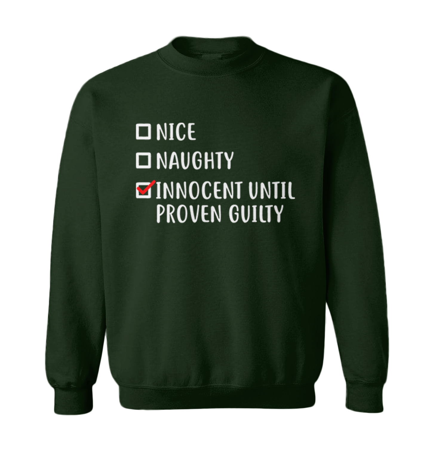 Innocent Until Proven Guilty - Nice Naughty Christmas Toddler Crewneck Sweater - Picture 3 of 8