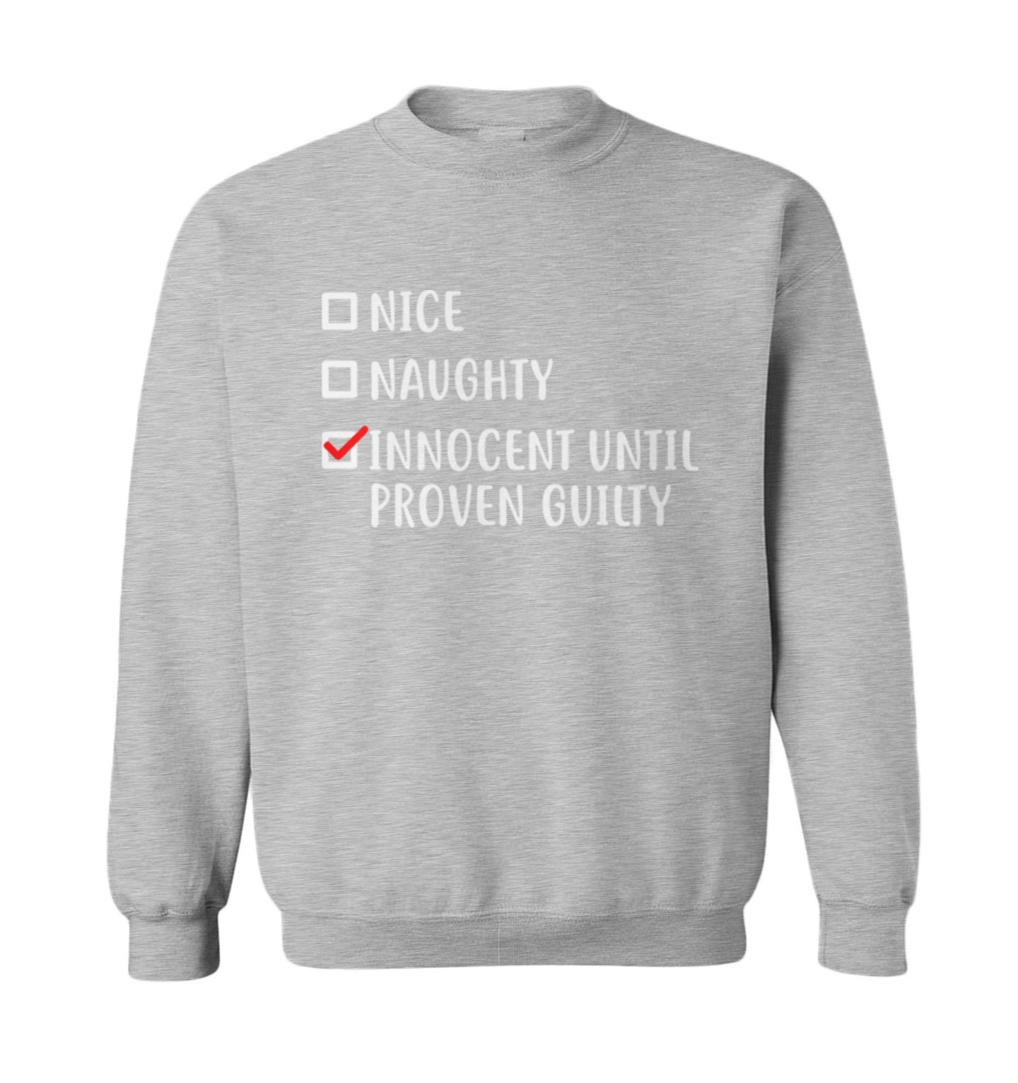 Innocent Until Proven Guilty - Nice Naughty Christmas Toddler Crewneck Sweater - Picture 4 of 8