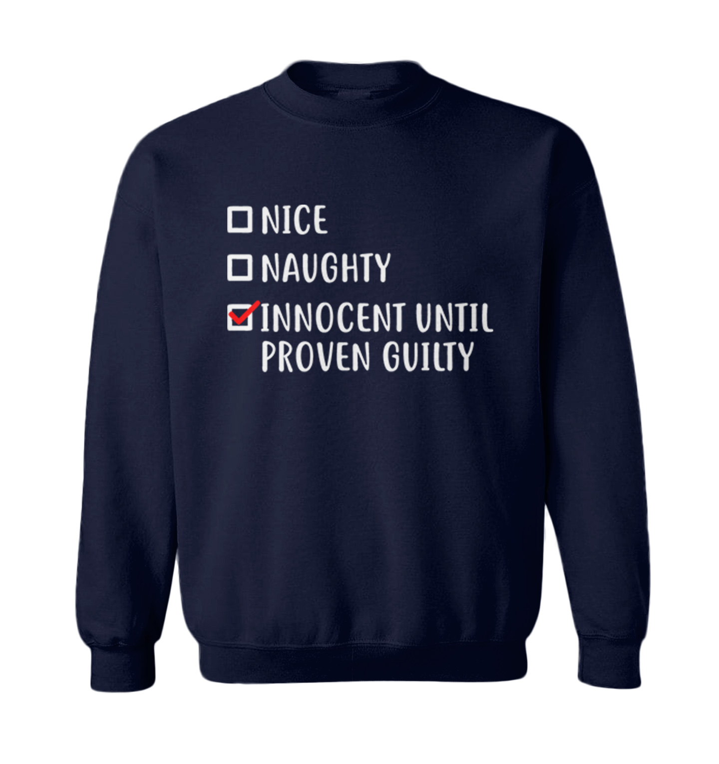 Innocent Until Proven Guilty - Nice Naughty Christmas Toddler Crewneck Sweater - Picture 5 of 8
