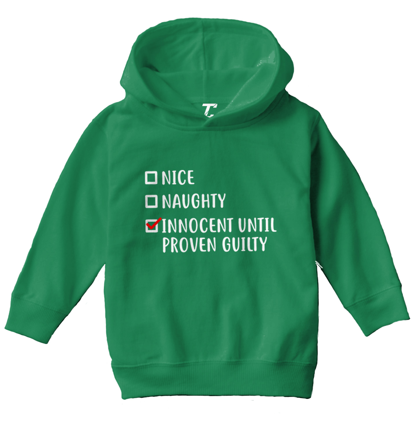 Innocent Until Proven Guilty - Nice Naughty Christmas Toddler/Youth Hoodie - Picture 5 of 12