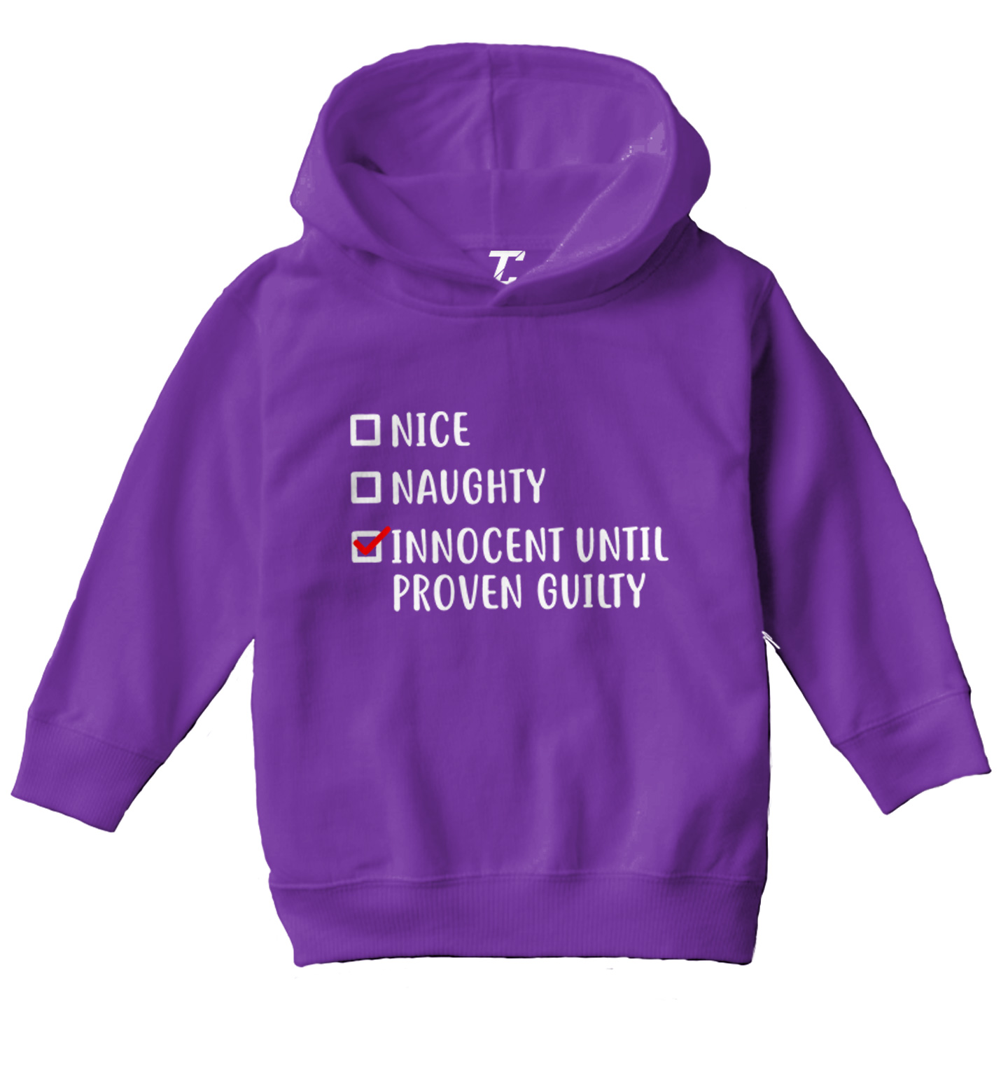 Innocent Until Proven Guilty - Nice Naughty Christmas Toddler/Youth Hoodie - Picture 9 of 12