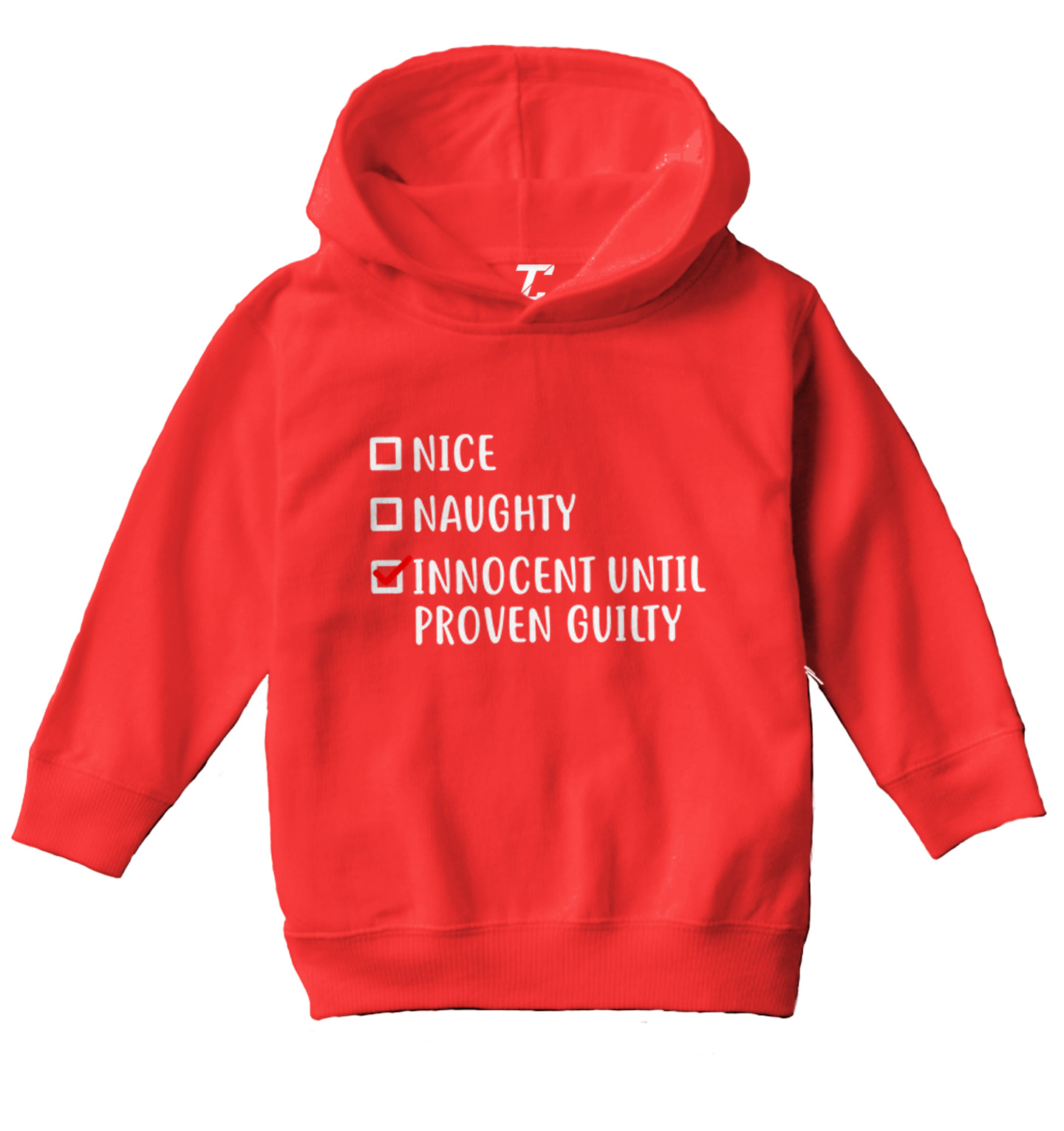 Innocent Until Proven Guilty - Nice Naughty Christmas Toddler/Youth Hoodie - Picture 10 of 12
