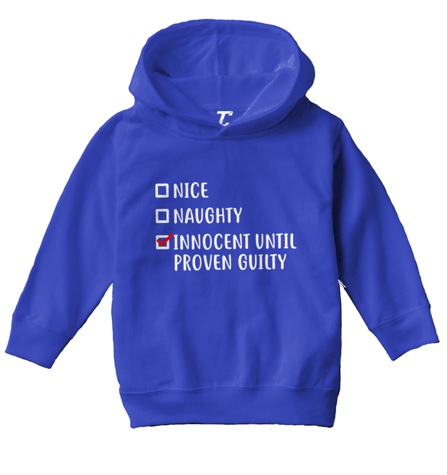Innocent Until Proven Guilty - Nice Naughty Christmas Toddler/Youth Hoodie - Picture 11 of 12