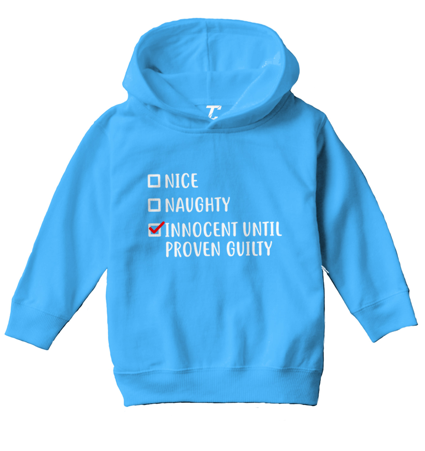 Innocent Until Proven Guilty - Nice Naughty Christmas Toddler/Youth Hoodie - Picture 12 of 12