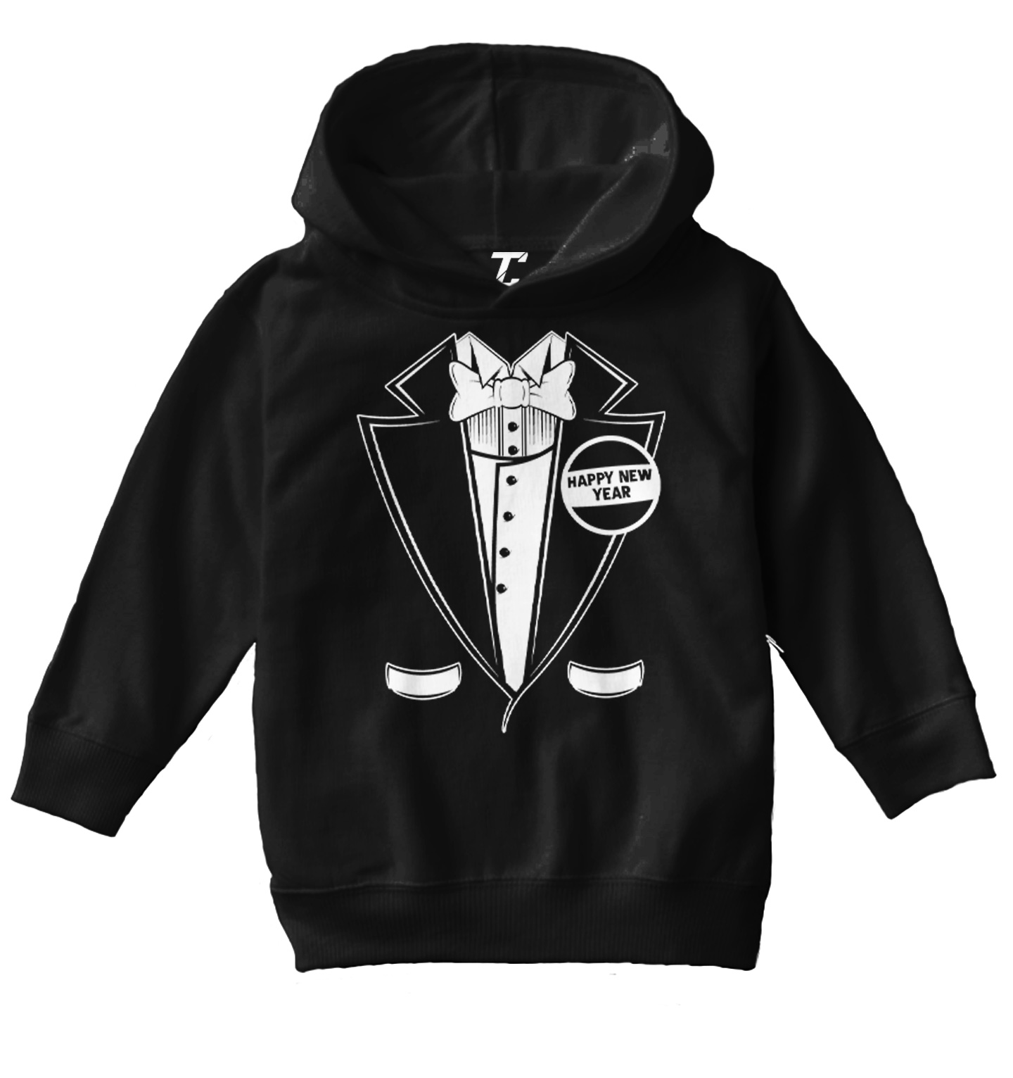 Happy New Year Tuxedo - Party Celebration Classy Fancy Toddler/Youth Hoodie - Picture 2 of 12