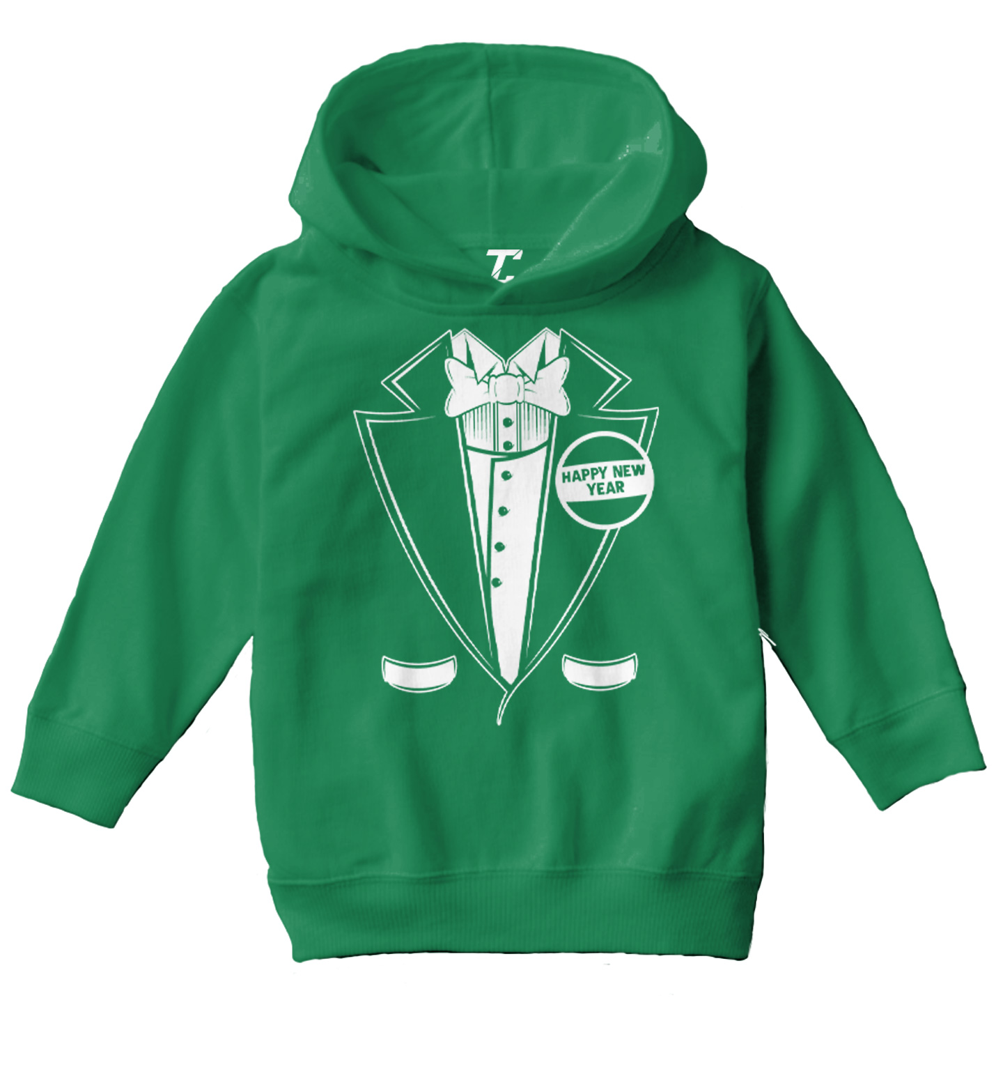 Happy New Year Tuxedo - Party Celebration Classy Fancy Toddler/Youth Hoodie - Picture 5 of 12