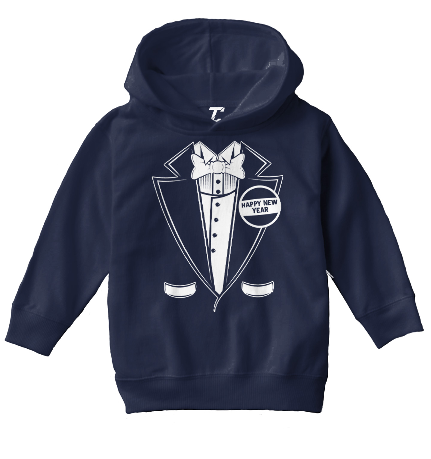 Happy New Year Tuxedo - Party Celebration Classy Fancy Toddler/Youth Hoodie - Picture 7 of 12
