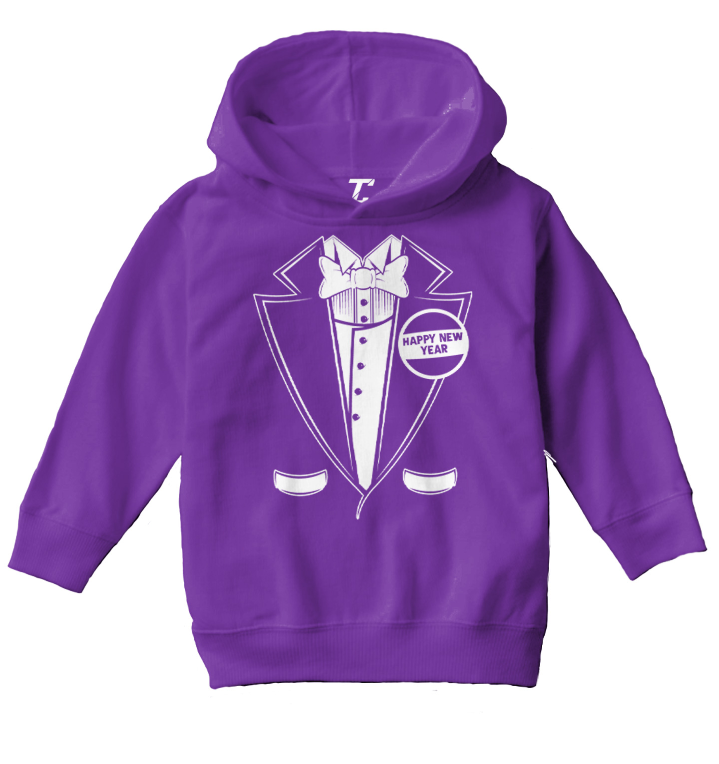 Happy New Year Tuxedo - Party Celebration Classy Fancy Toddler/Youth Hoodie - Picture 9 of 12