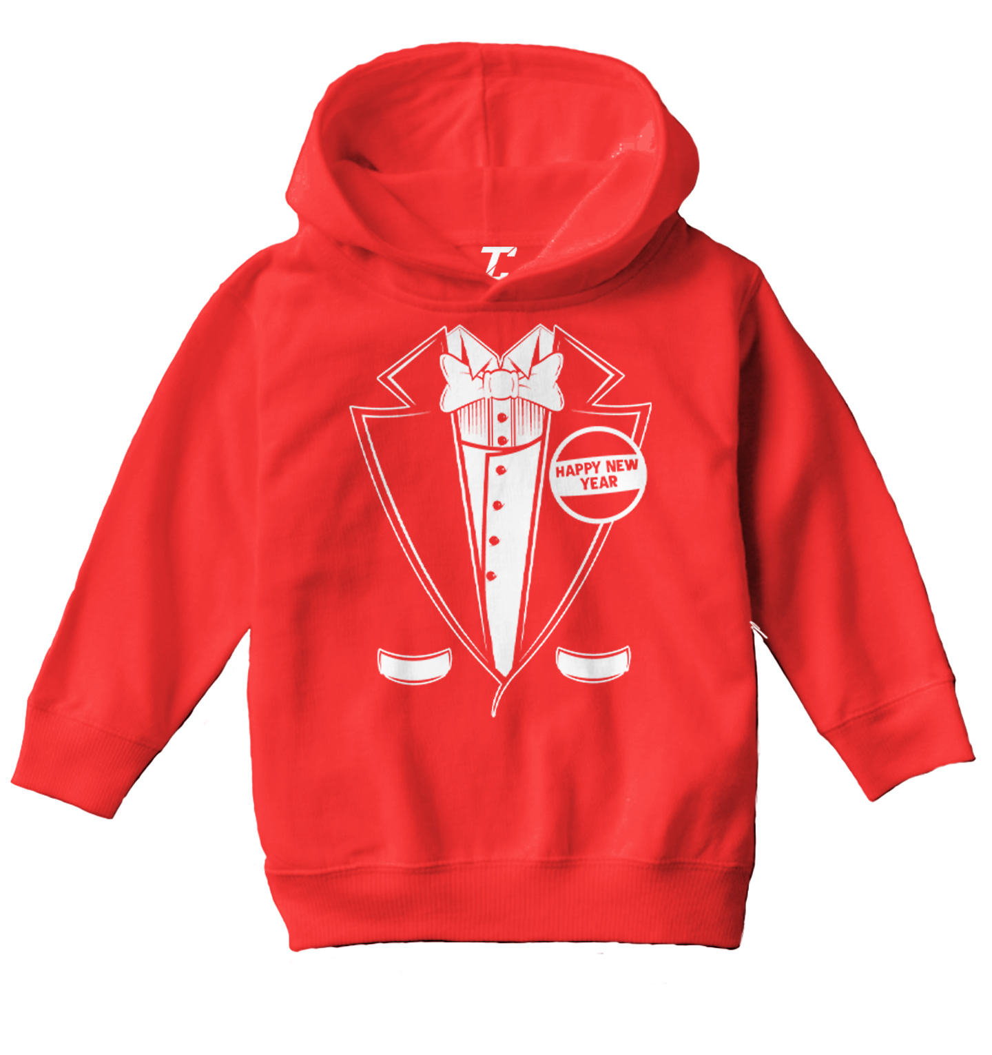 Happy New Year Tuxedo - Party Celebration Classy Fancy Toddler/Youth Hoodie - Picture 10 of 12