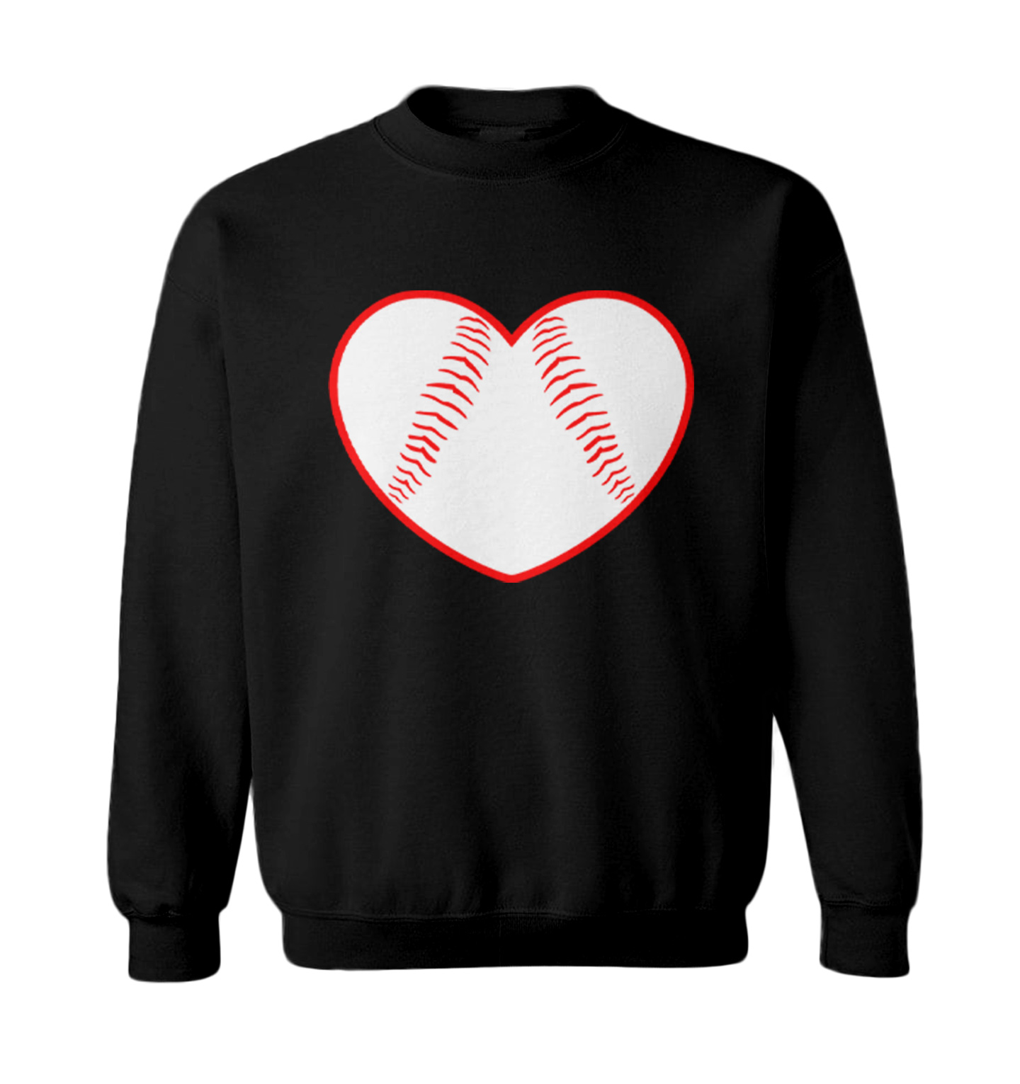 Baseball Heart - Love Sports Fan Seams Valentine's Day Toddler Crewneck Sweater - Picture 2 of 8