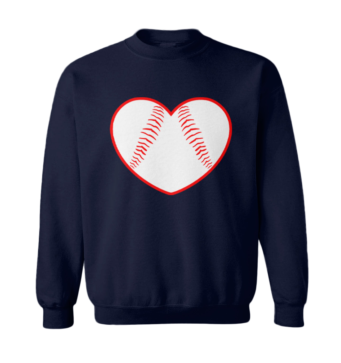 Baseball Heart - Love Sports Fan Seams Valentine's Day Toddler Crewneck Sweater - Picture 5 of 8