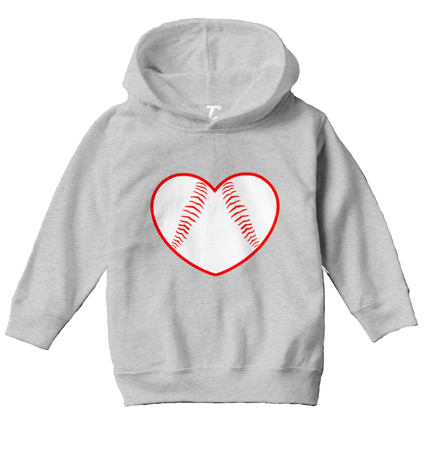 Baseball Heart - Love Sports Fan Seams Valentine's Day Toddler/Youth Hoodie - Picture 6 of 12