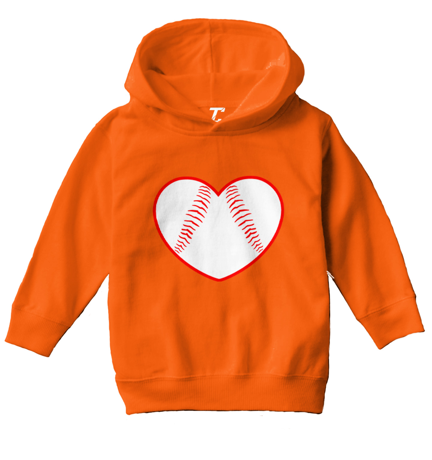 Baseball Heart - Love Sports Fan Seams Valentine's Day Toddler/Youth Hoodie - Picture 8 of 12