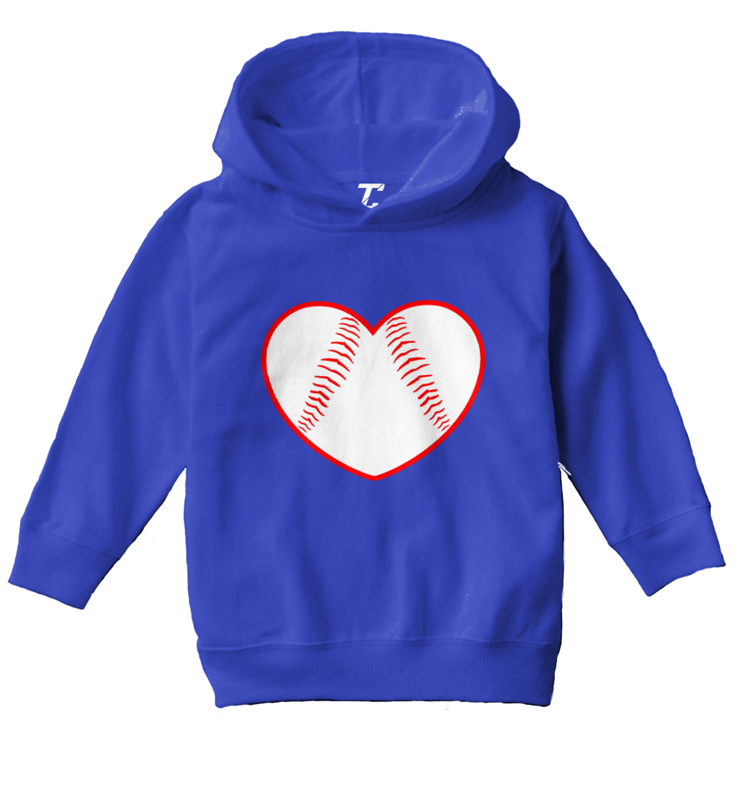Baseball Heart - Love Sports Fan Seams Valentine's Day Toddler/Youth Hoodie - Picture 11 of 12