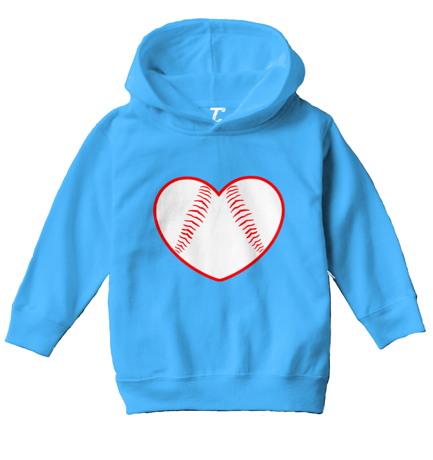 Baseball Heart - Love Sports Fan Seams Valentine's Day Toddler/Youth Hoodie - Picture 12 of 12