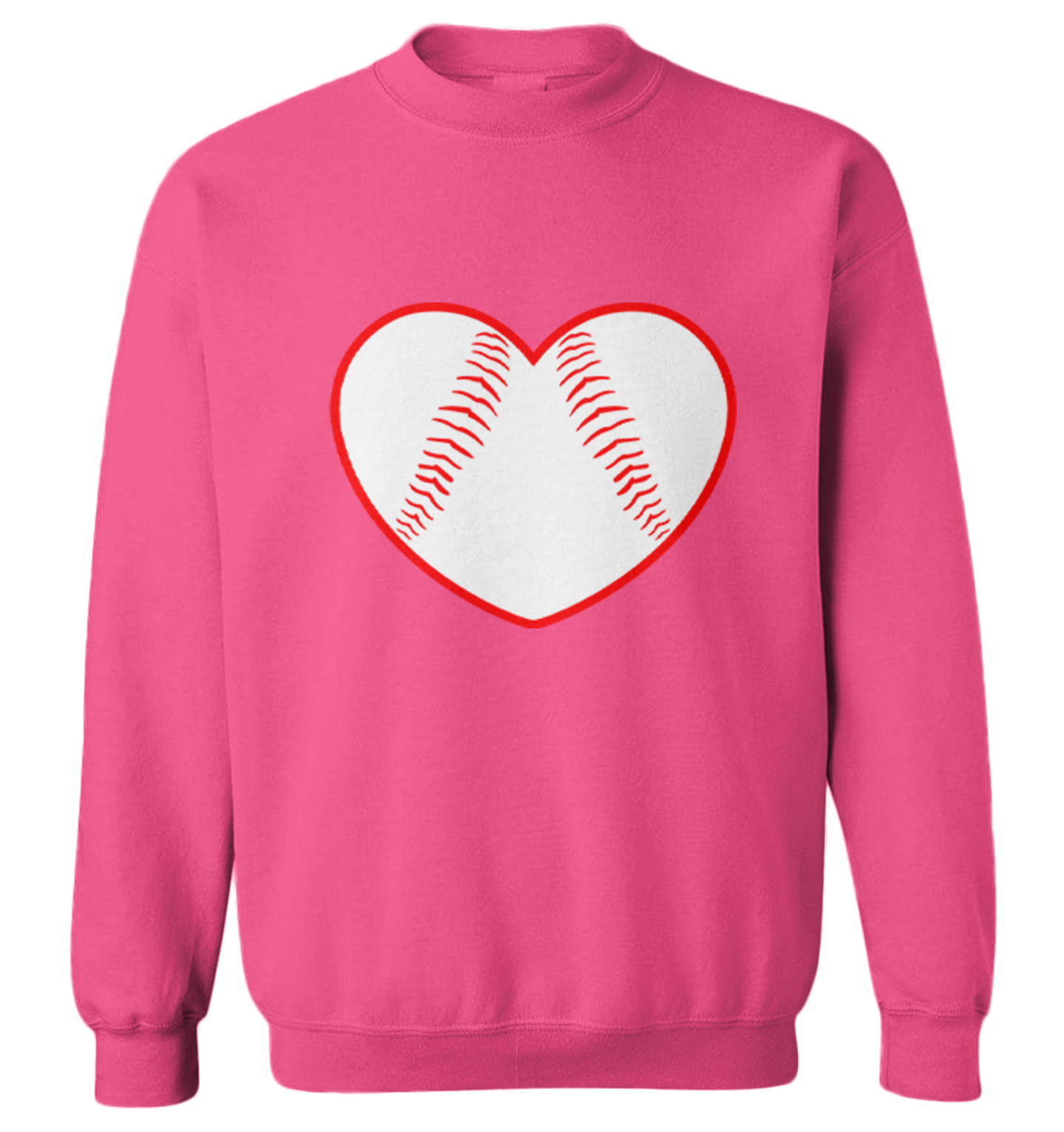 Baseball Heart - Love Sports Fan Seams Valentine's Day Toddler Crewneck Sweater - Picture 6 of 8