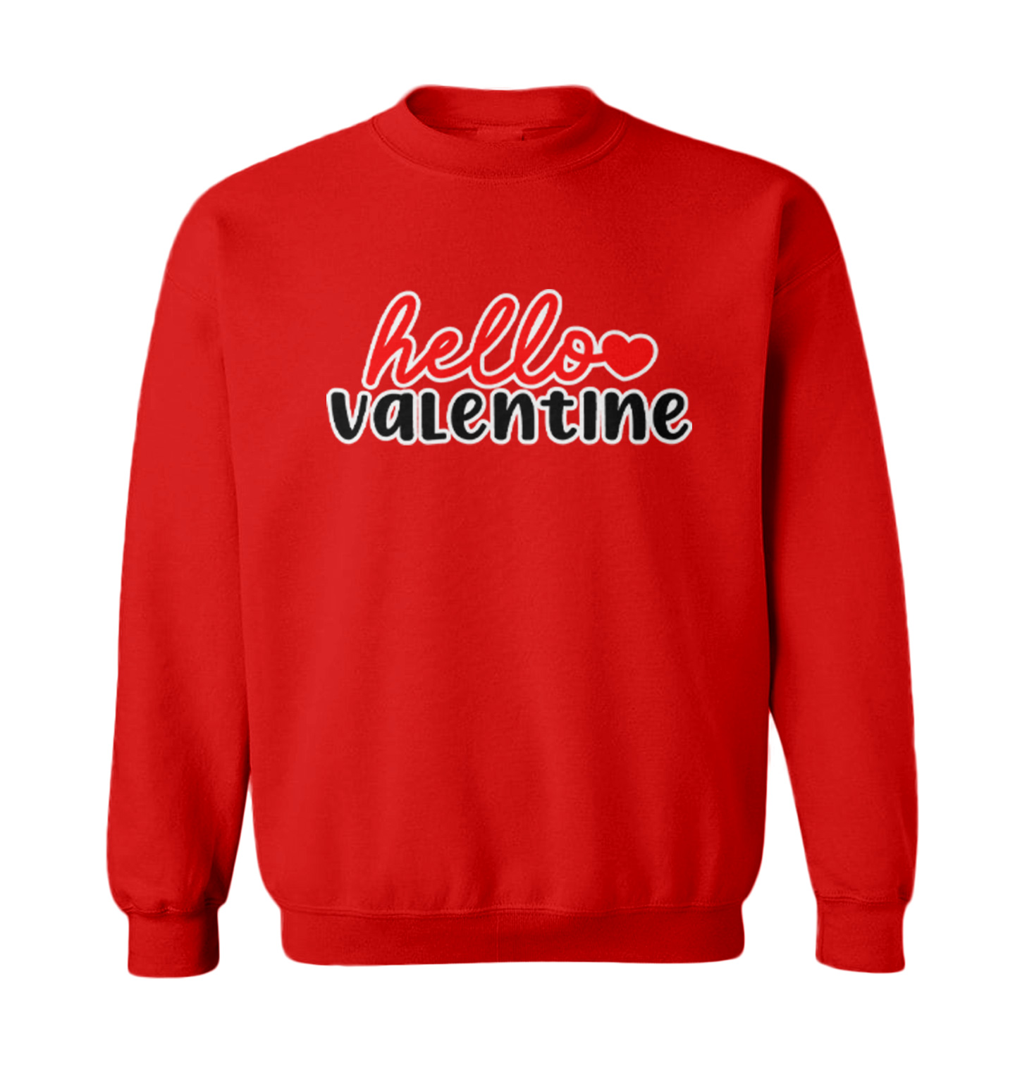 Hello Valentine - Valentine's Day Heart Love Adorable Toddler Crewneck Sweater - Picture 7 of 8