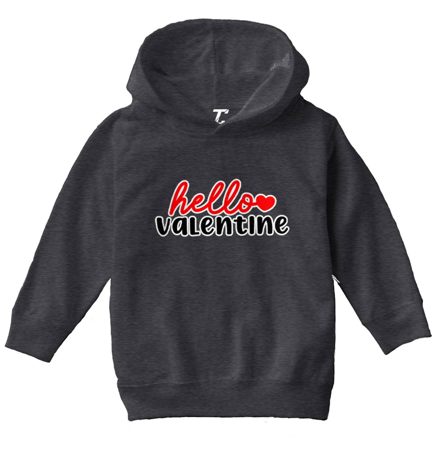 Hello Valentine - Valentine's Day Heart Love Adorable Toddler/Youth Hoodie - Picture 3 of 12