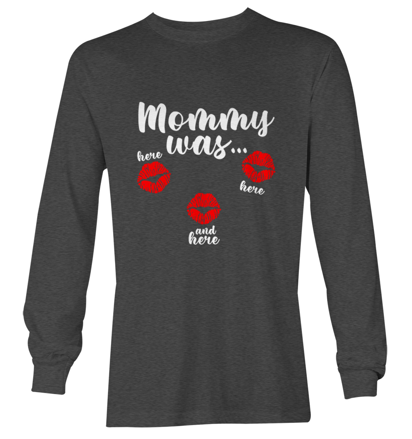 Mommy Was Here Here And Here - Valentine's Day Kisses Youth T-Shirt - Picture 14 of 20