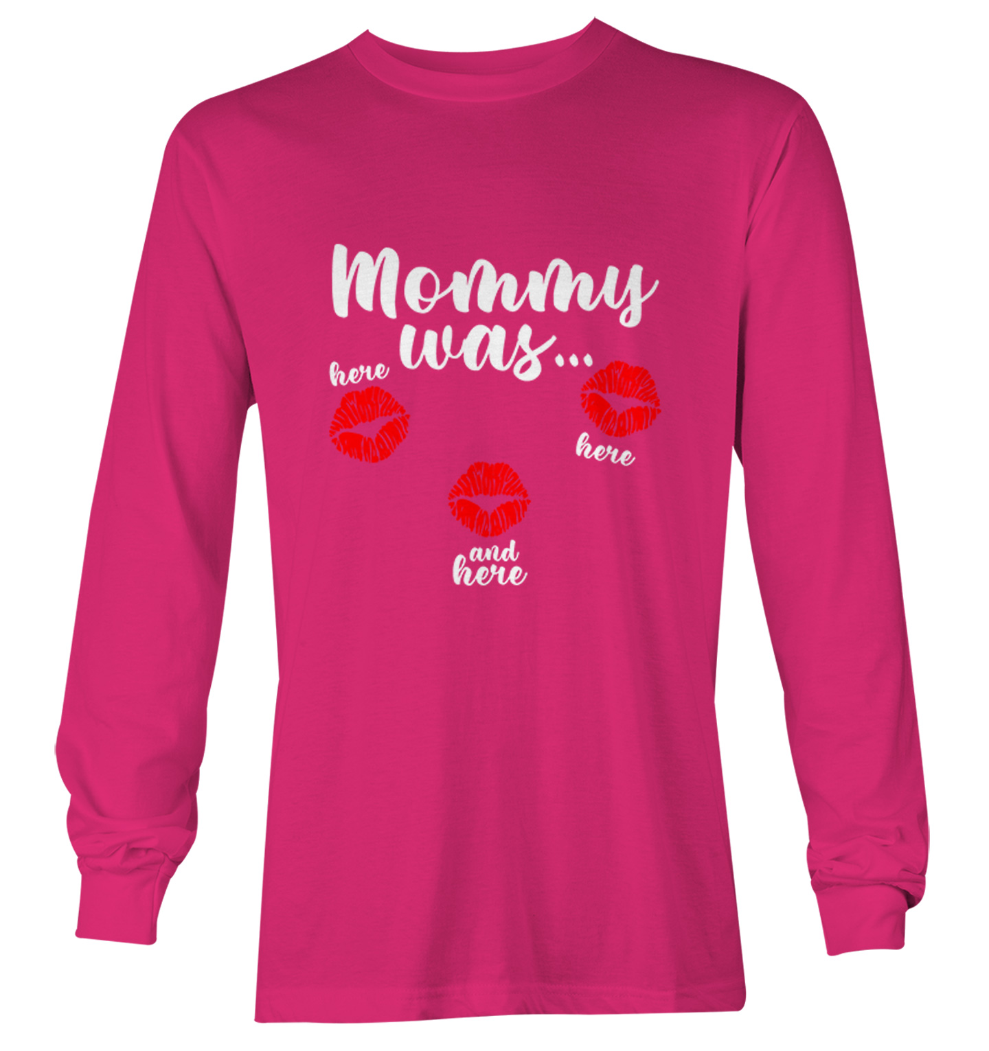 Mommy Was Here Here And Here - Valentine's Day Kisses Youth T-Shirt - Picture 18 of 20