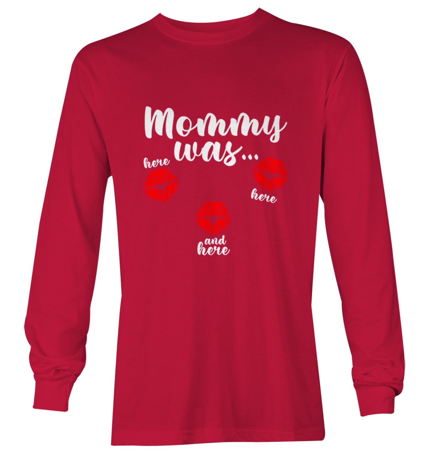 Mommy Was Here Here And Here - Valentine's Day Kisses Youth T-Shirt - Picture 19 of 20