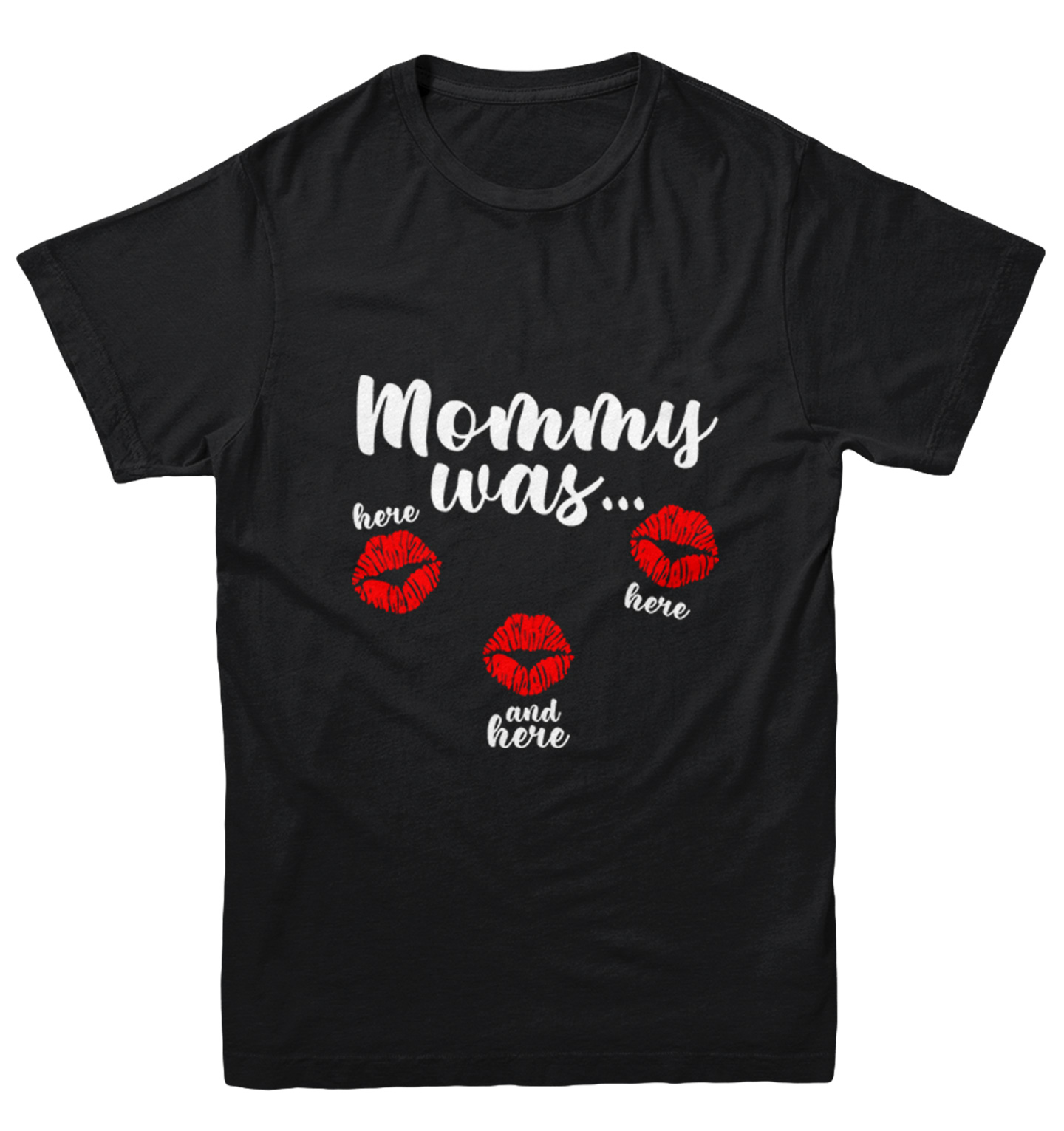 Mommy Was Here Here And Here - Valentine's Day Kisses Youth T-Shirt - Picture 2 of 20