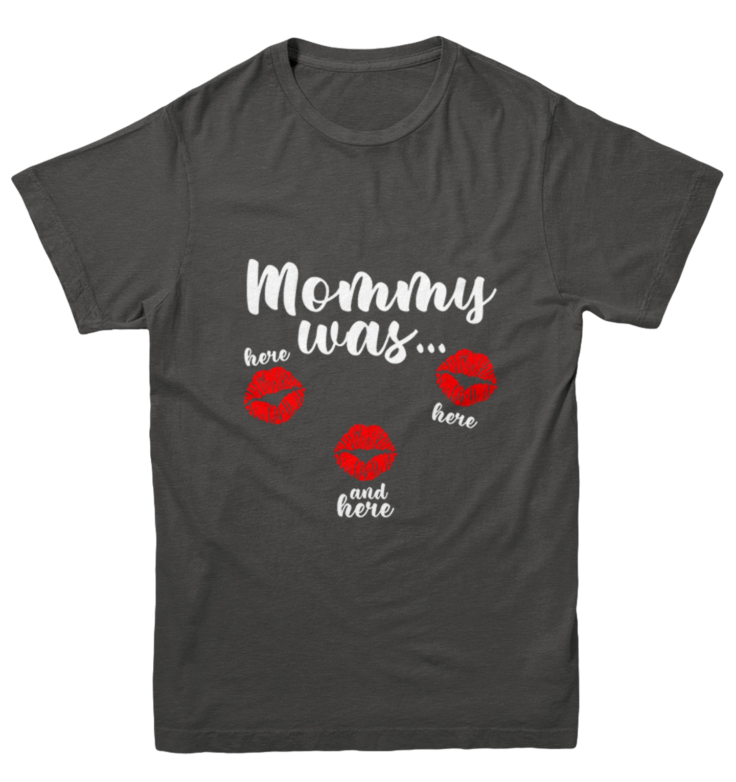 Mommy Was Here Here And Here - Valentine's Day Kisses Youth T-Shirt - Picture 3 of 20