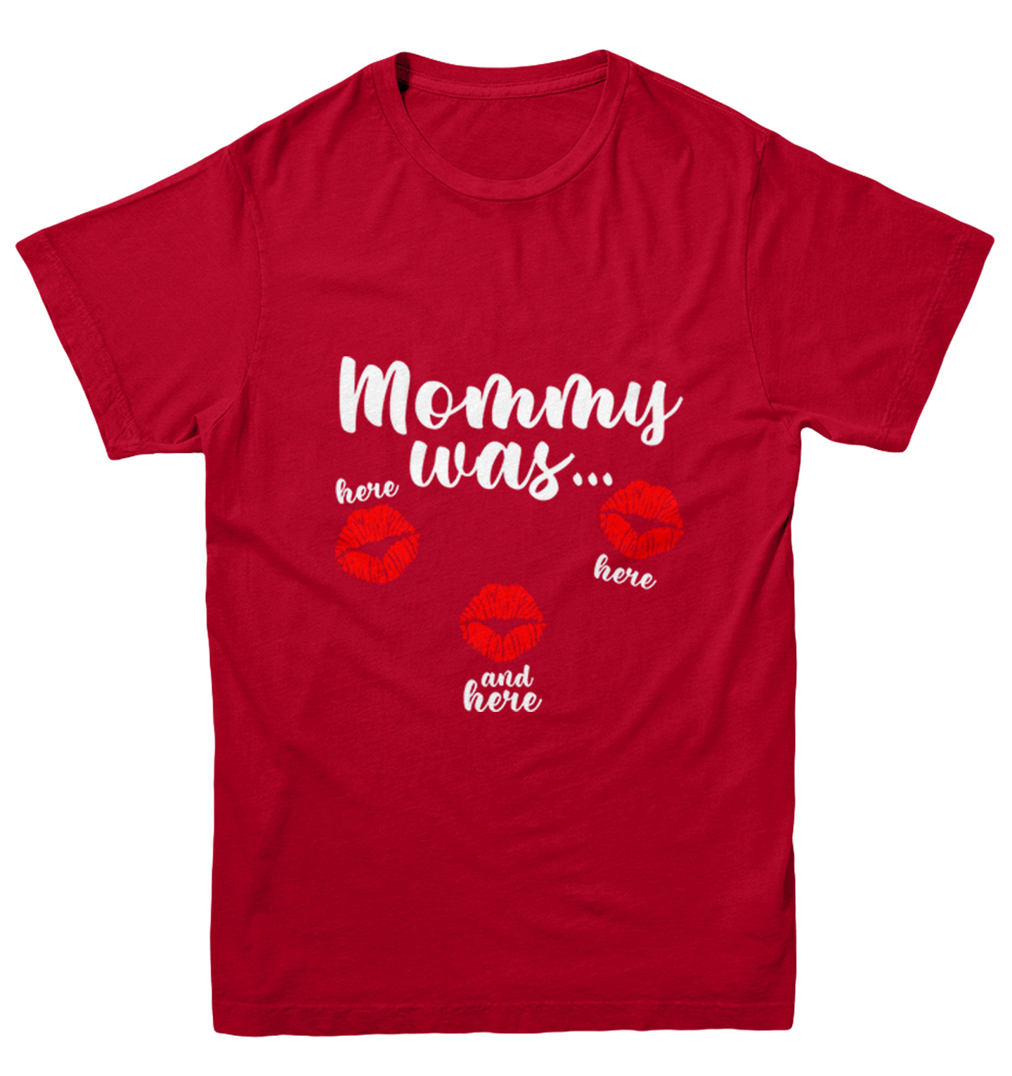 Mommy Was Here Here And Here - Valentine's Day Kisses Youth T-Shirt - Picture 11 of 20
